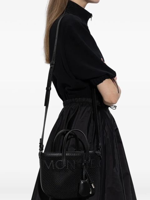 Moncler logo-lettering tote bag - Black - zdjęcie produktu nr 2