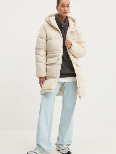 Tommy Jeans kurtka damska kolor beżowy zimowa DW0DW18842