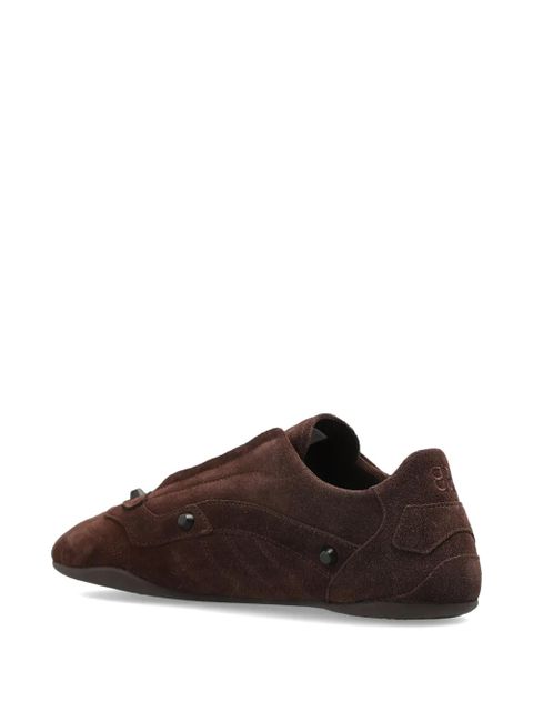 Balenciaga City studded leather sneakers - Brown