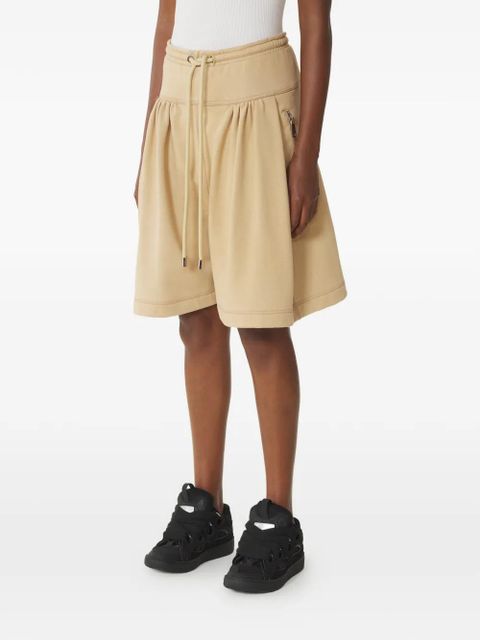Lanvin zip pleated shorts - Neutrals