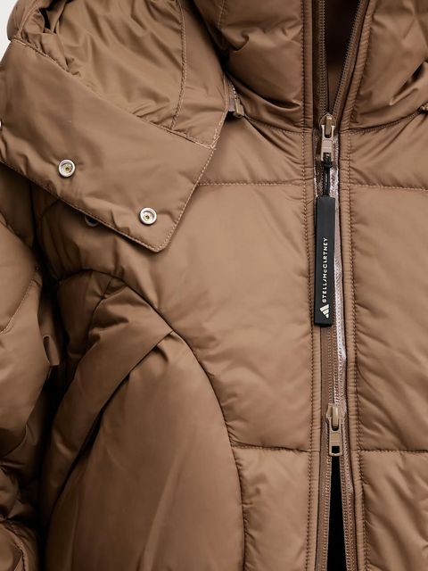 adidas by Stella McCartney kurtka ASMC Crop kolor brązowy zimowa JM3652