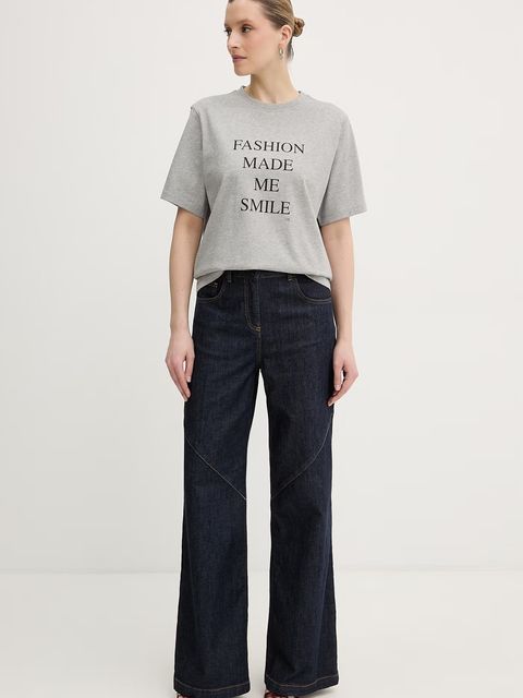 Victoria Beckham t-shirt damski bawełniany - zdjęcie produktu nr 1