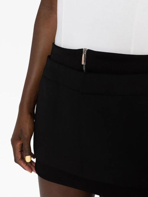 Off-White ribbed-band miniskirt - Black