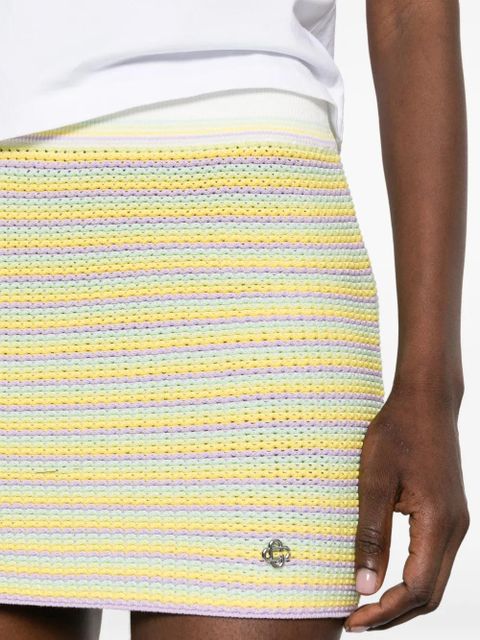 Casablanca Bourgeois striped mini skirt - Yellow