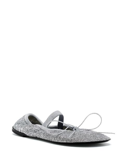 Proenza Schouler Glove glitter ballet flats - Silver - zdjęcie produktu nr 2