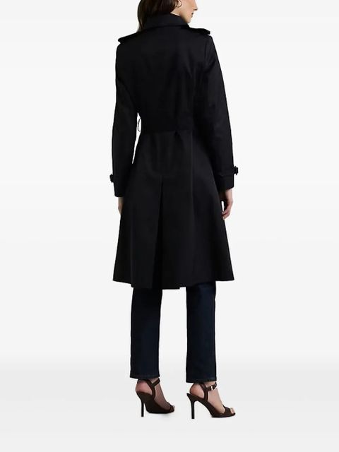 Lauren Ralph Lauren double-breasted belted trench coat - Blue