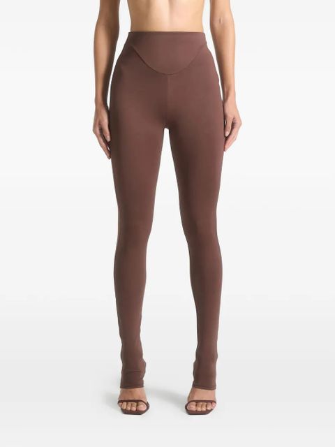 Manière De Voir Chloe dipped-waistband leggings - Brown - zdjęcie produktu nr 1