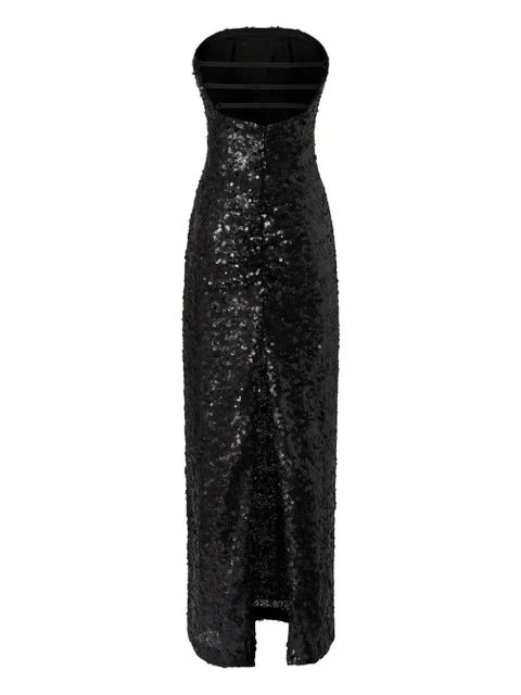 PINKO sequinned strapless maxi dress - Black - zdjęcie produktu nr 1