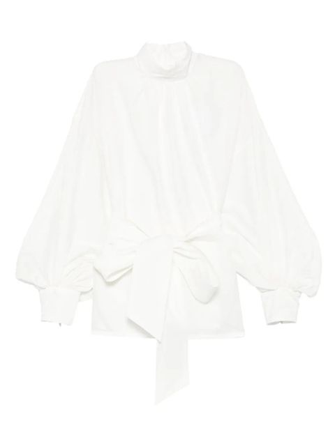 ZIMMERMANN tie-waist blouse - White