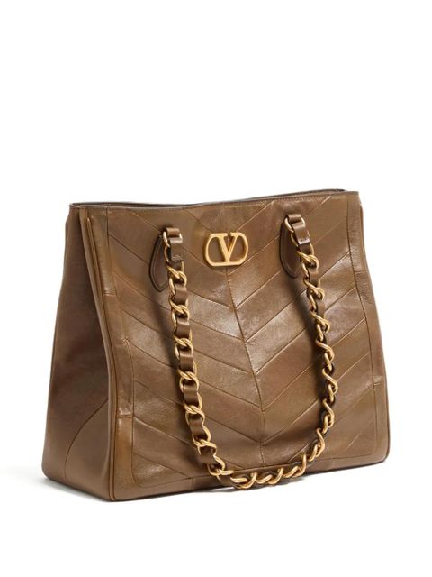 Valentino Garavani Valentino Garavani laseine tote bag - Brown