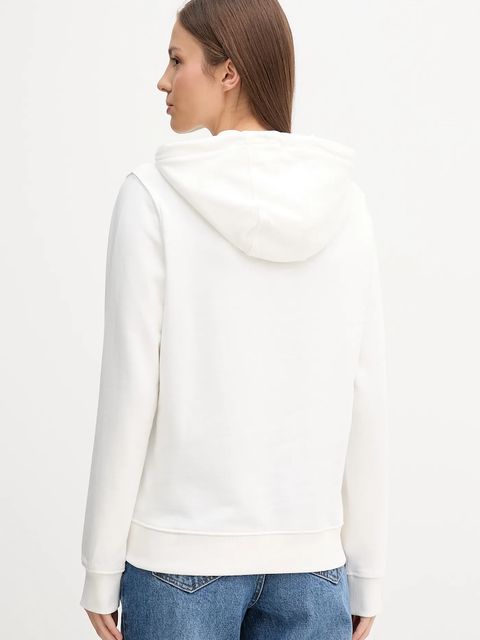 Tommy Jeans bluza bawełniana damska kolor biały z kapturem z nadrukiem DW0DW20943 - zdjęcie produktu nr 2