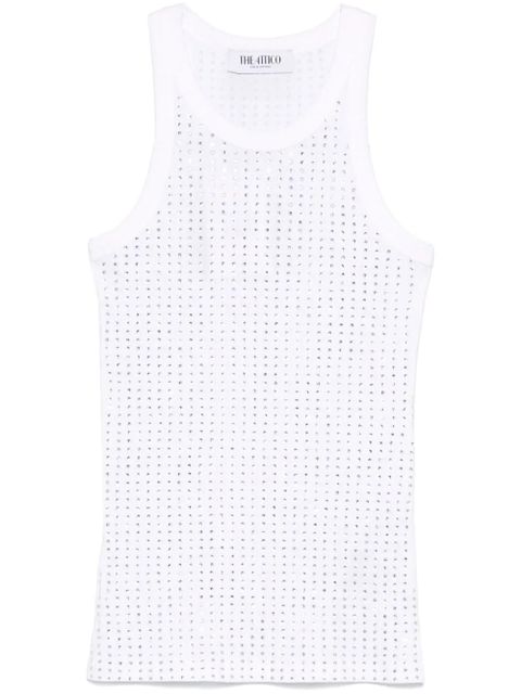 The Attico rhinestone-embellished tank top - White - zdjęcie produktu nr 1