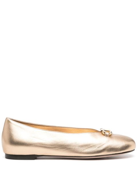 Valentino Garavani VLogo Signature ballerina shoes - Gold - zdjęcie produktu nr 1