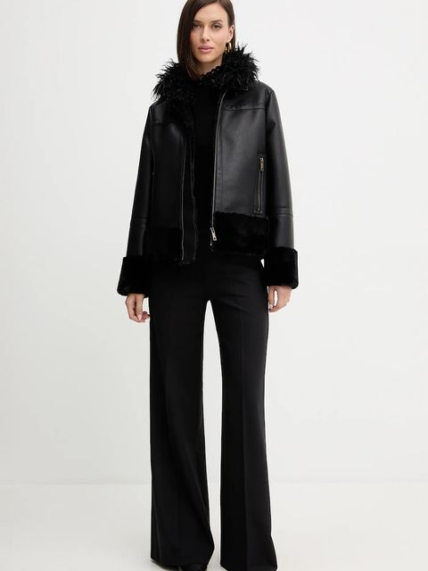 Twinset kurtka kolor czarny przejściowa 252TP2410 - zdjęcie produktu nr 2