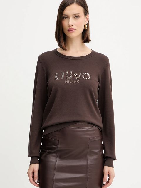 Liu Jo sweter damski kolor brązowy lekki TF5248.MS63L - zdjęcie produktu nr 1