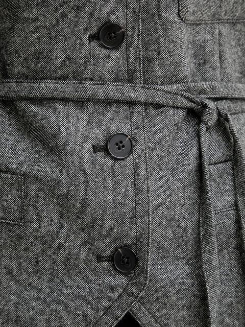 Marc O'Polo kamizelka z dodatkiem wełny kolor szary jednorzędowa 509015881019