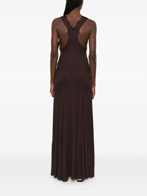 Nanushka Ignia lace-detail maxi dress - Brown