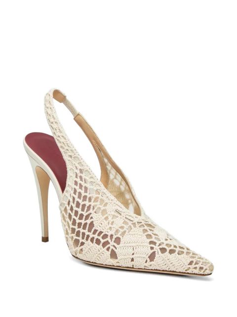 Magda Butrym lace overlay sandals - White