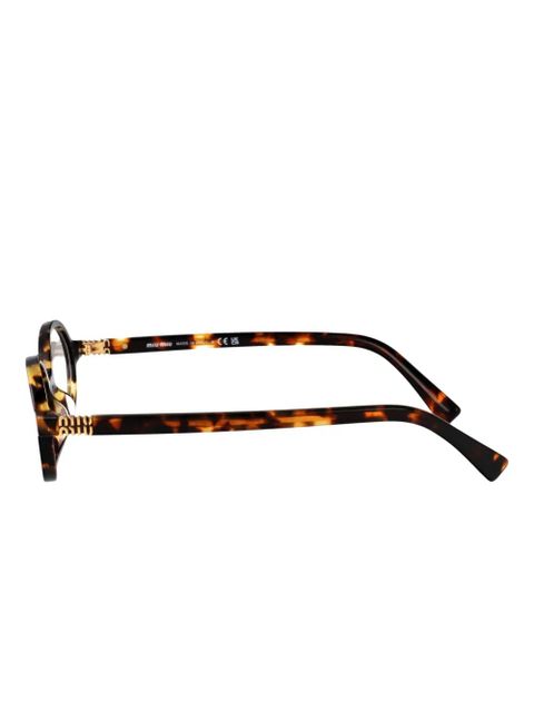 Miu Miu Eyewear oval-frame glasses - Brown