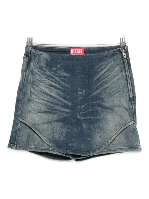Diesel acid-wash denim shorts - Blue
