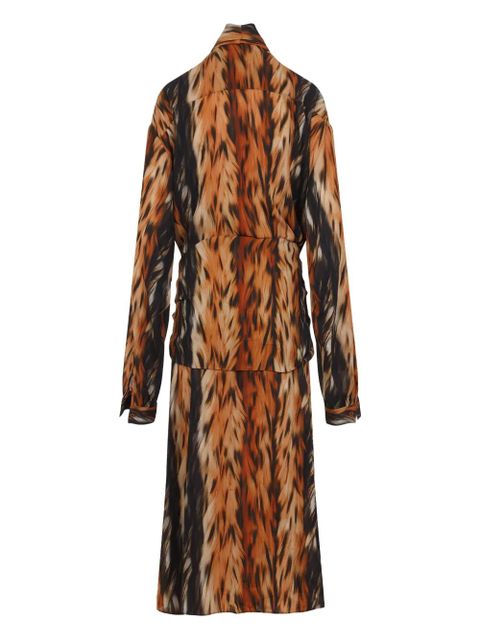 Balenciaga knotted midi dress - Brown - zdjęcie produktu nr 2