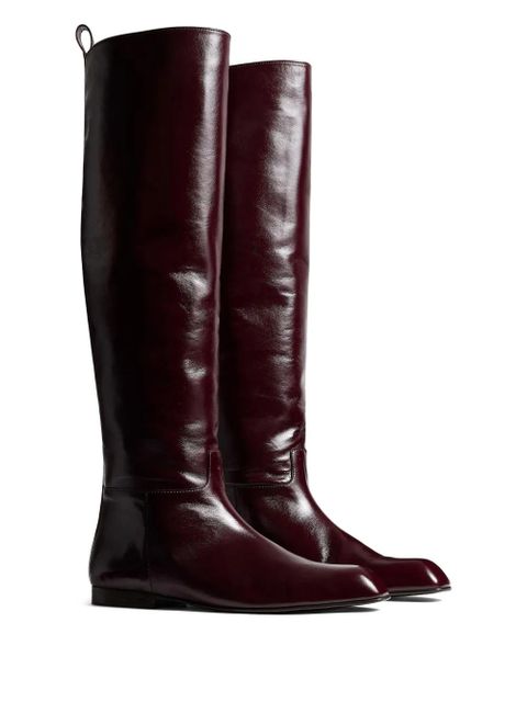 KHAITE Colt knee-high boots - Red
