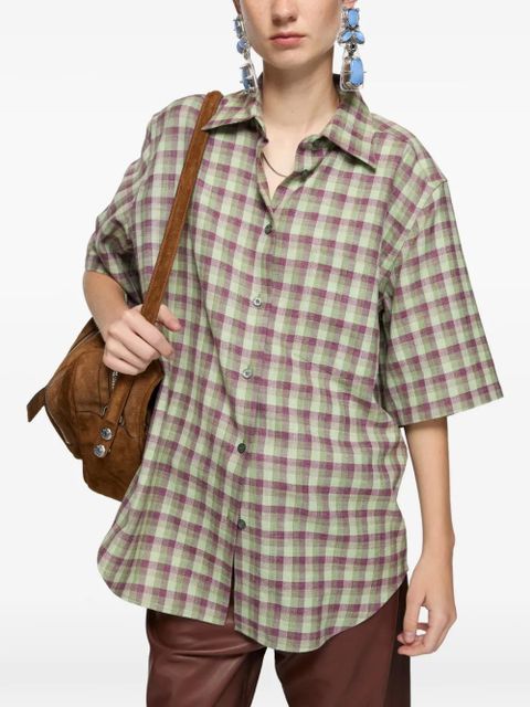Acne Studios checked buttoned shirt - Green
