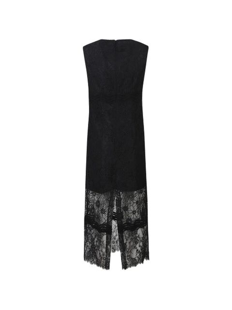 PINKO V-neck lace midi dress - Black - zdjęcie produktu nr 2