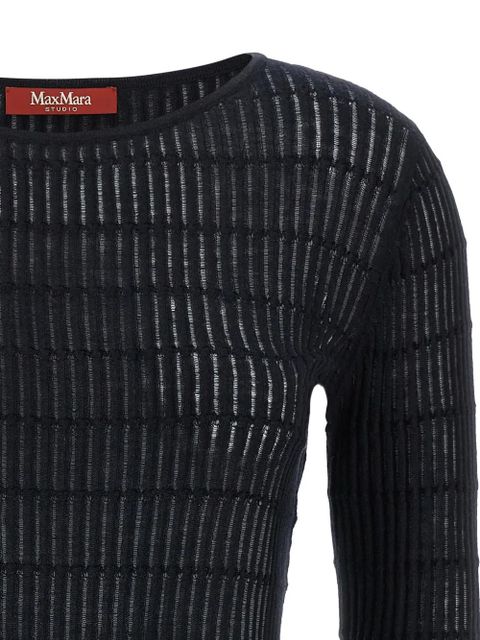 Max Mara ribbed boat-neck sweater - Blue
