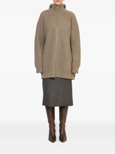 MM6 Maison Margiela ribbed zip-up jacket - Green - zdjęcie produktu nr 2