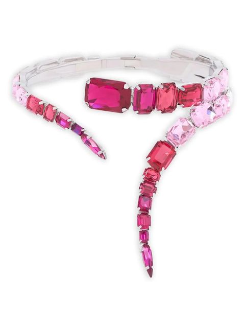 AREA crystal wrap choker necklace - Pink - zdjęcie produktu nr 1