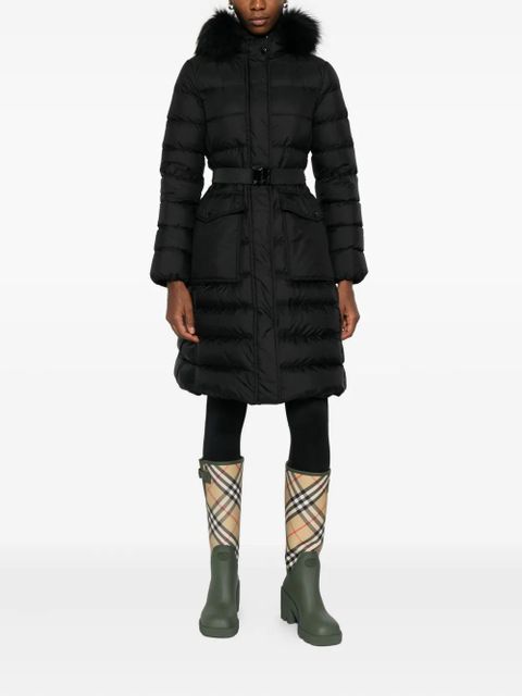 Moncler Khloesse trimmed quilted coat - Black - zdjęcie produktu nr 2