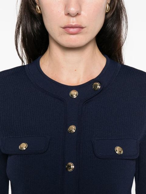 SANDRO front-pocket cardigan - Blue