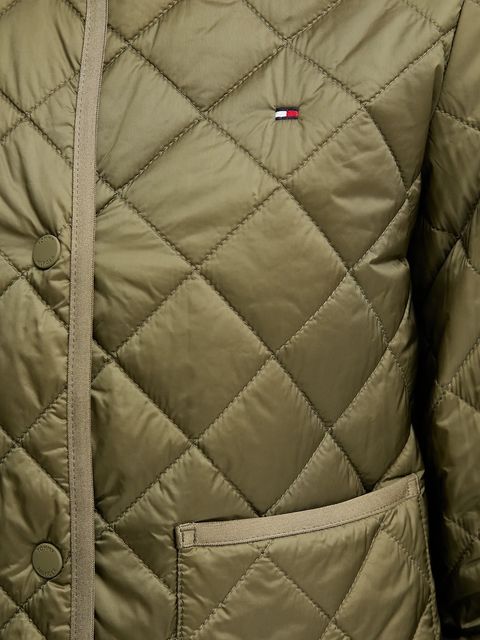 Tommy Hilfiger kurtka kolor zielony przejściowa WW0WW47290