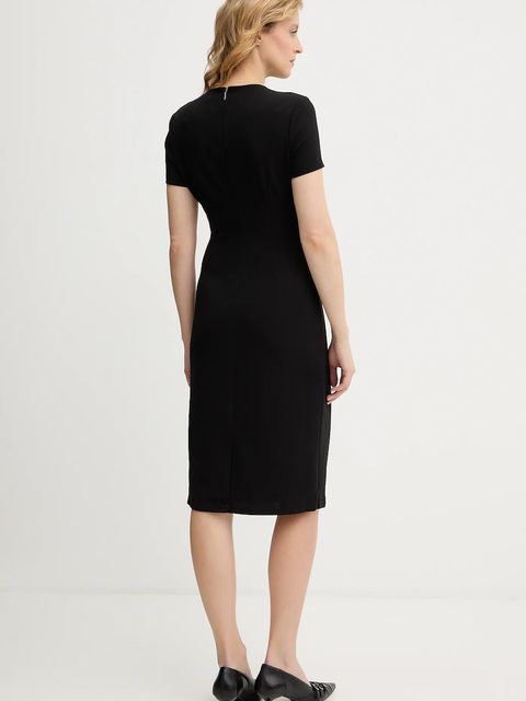 Calvin Klein sukienka kolor czarny mini dopasowana LV044E048G