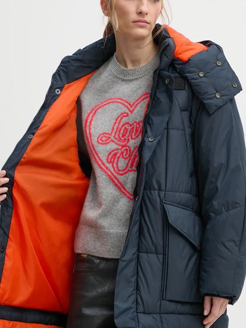 G-Star kurtka damska kolor granatowy zimowa oversize D25232-B958