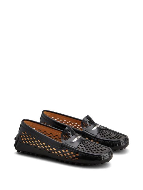 Tod's perforated loafers - Black