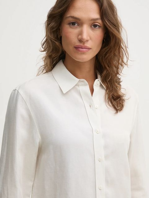 Calvin Klein koszula z domieszką lnu