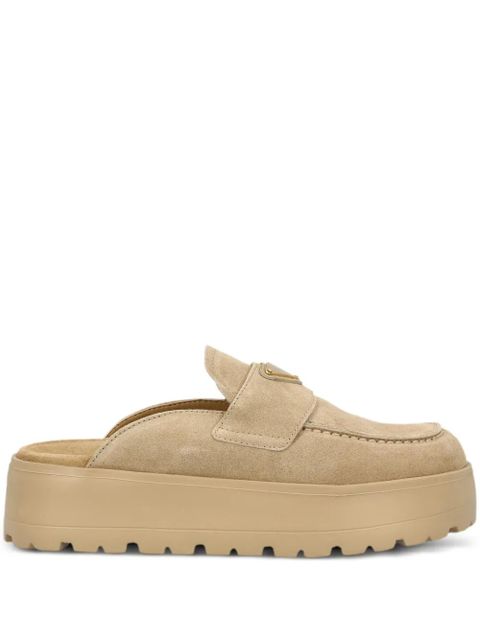 Prada 45mm logo-plaque mules - Neutrals - zdjęcie produktu nr 1