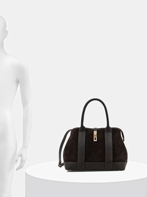 Answear.LAB torebka skórzana kolor brązowy