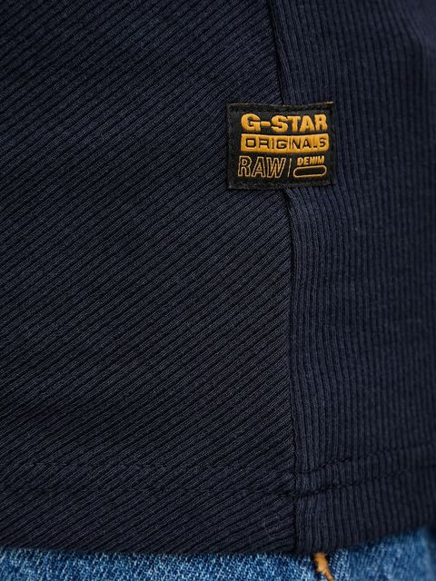 G-Star longsleeve 0 kolor granatowy z półgolfem D26905.E136