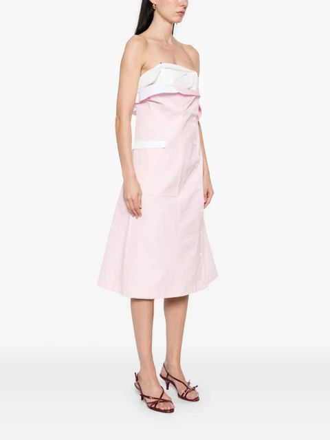 Miu Miu layered-detail mini dress - Pink