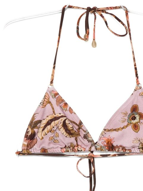 ZIMMERMANN Aster floral-print bikini - Blue