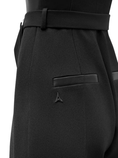 Manière De Voir Sabine pleated belted jumpsuit - Black