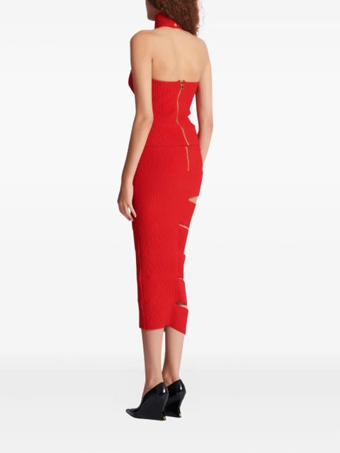 Balmain embellished-detail top - Red