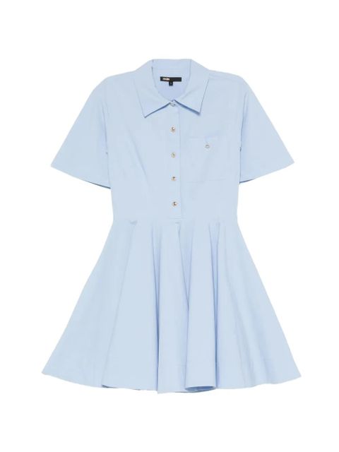 Maje pleated short-sleeve dress - Blue - zdjęcie produktu nr 1