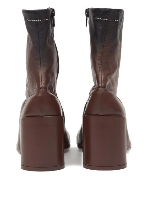 MM6 Maison Margiela 90mm leather ankle boots - Brown