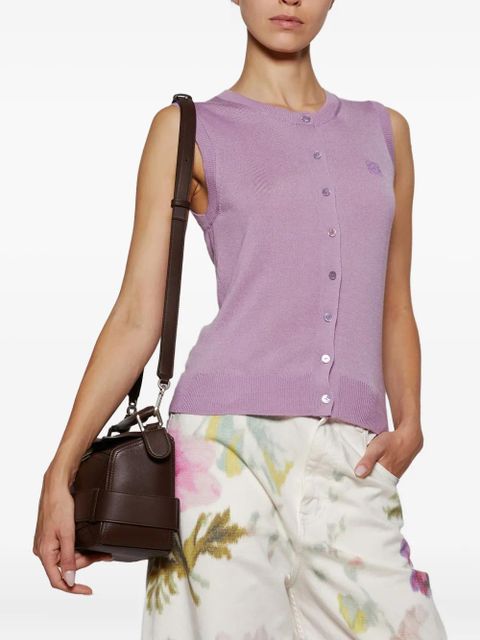 LOEWE buttoned logo-embroidered vest - Pink - zdjęcie produktu nr 2