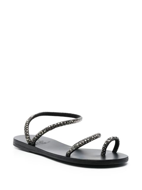 Ancient Greek Sandals Eleftheria crystal-embellished sandals - Black - zdjęcie produktu nr 2