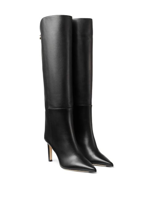 Jimmy Choo Alizze 85mm leather boots - Black - zdjęcie produktu nr 2